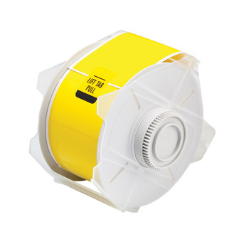 Picture of Brady Yellow Indoor / Outdoor Polyester Thermal Transfer 76695 Continuous Thermal Transfer Printer Label Roll (Main product image)