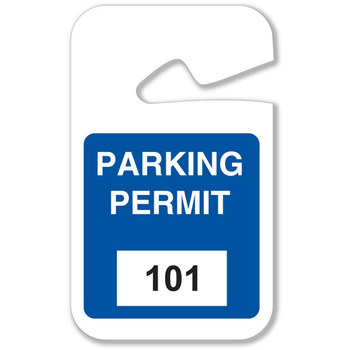 Picture of Brady 96262 Blue Vinyl Pre-Printed Vehicle Hang Tag (Main product image)