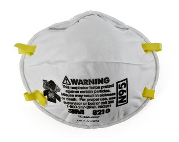 3M 8210 White Standard N95 Molded Cup Particulate Respirator