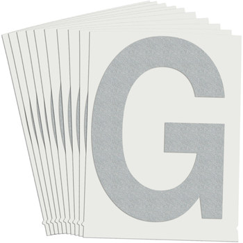 Picture of Brady Quik-Lite White Reflective Outdoor 9770-G Letter Label (Main product image)