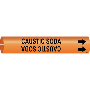 Picture of Brady Bradysnap-On Black on Orange Plastic 4308-C Snap-On Pipe Marker (Main product image)