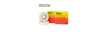 3M Scotch 69 White Insulating Tape - 3/4 in x 66 ft - 0.75 in Wide - 7 mil Thick - 09910