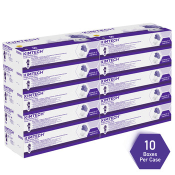 Ansell Kimtech Purple X-Small Disposable Gloves - Medical Exam Grade - 12 in Length - Rough Finish - 6 mil Thick - 55090