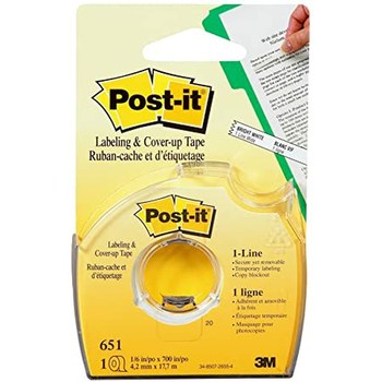 Picture of 3M 651 Labeling and Cover-Up Tape 17843 (Main product image)