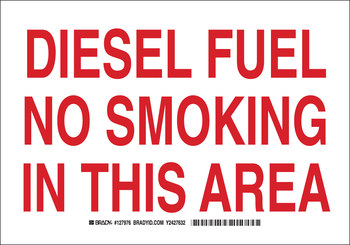 Picture of Brady B-401 Polystyrene Rectangle White English Flammable Material Sign part number 127975 (Main product image)