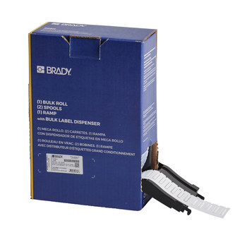 Picture of Brady PermaSleeve White Polyolefin Thermal Transfer BM-094-1-312 Heat Shrink Wire & Cable Labels (Main product image)