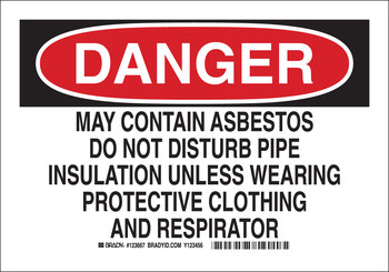 Picture of Brady B-401 Polystyrene Rectangle White English Hazardous Material Sign part number 123666 (Main product image)