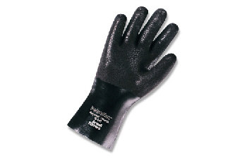 Picture of Ansell Petroflex 12-214 Black 10 PVC Chemical-Resistant Gloves (Main product image)