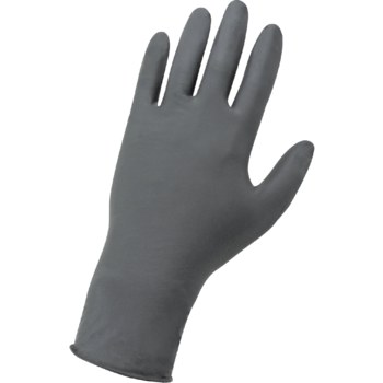Global Glove Panther-Guard 600F Gray XL Powder Free Disposable Gloves - Medical Exam Grade - 9 in Length - Textured Finish - 6 mil Thick - 600F-XL