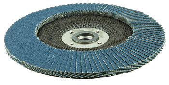 Weiler Wolverine Type 29/Angled Flap Disc 31453 - Alumina Zirconia - 6 in - 80 - Medium