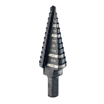 Milwaukee 3/16 - 7/8 in Step Drill Bit 48-89-9204 - 2.955 in Overall Length - 1/2 in Flute - Black Oxide