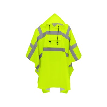 Global Glove High-Visibility Rain Poncho GLO-850 - Size Universal - High-Visibility Yellow/Green - 29382