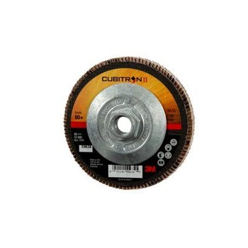 3M Cubitron II 967A Type 27 Flap Disc 55634 - Ceramic Aluminum Oxide - 4 1/2 in - 80+ - Medium