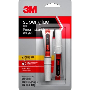 3M™ Super Glue Gel 18008, .14 oz (4 g) 2-Pack