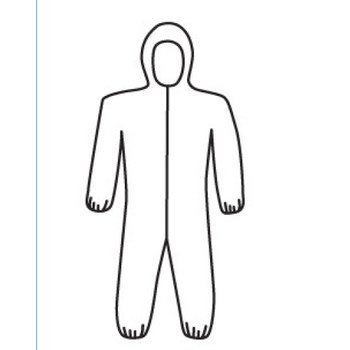 Picture of West Chester 3406 White Large Polypropylene Disposable General Purpose & Work Coveralls (Main product image)