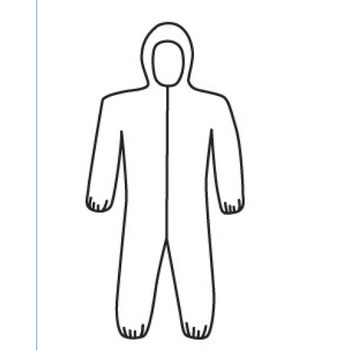 Picture of West Chester 3506 White 2XL Polypropylene Disposable General Purpose & Work Coveralls (Main product image)