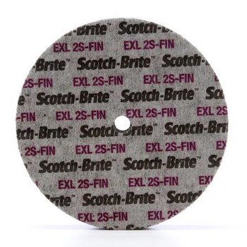 3M Scotch-Brite XL-UW Unitized Silicon Carbide Soft Deburring Wheel - Fine Grade - Arbor Attachment - 6 in Diameter - 1/2 in Center Hole - 1 in Thickness - 13742