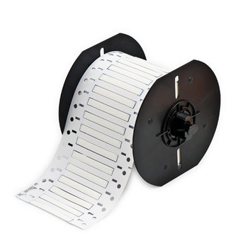 Picture of Brady Permasleeve White Heat-Shrinkable, Self-Extinguishing Polyolefin Thermal Transfer B33D-125-2-342 Die-Cut Thermal Transfer Printer Sleeve (Main product image)