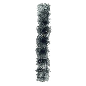 Weiler 08045 Wheel Brush - 4 in Dia - Knotted - Standard Twist Steel Bristle