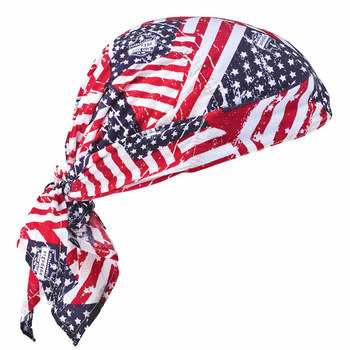 Picture of Ergodyne Chill-Its 6710 Blue/Red/White Activated Polymer Bandana (Main product image)