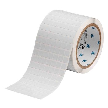 Brady UltraTemp THT-38-717-10 Die-Cut Printer Label Roll - 0.375 in x 0.375 in - Polyimide - White - B-717 - 92431