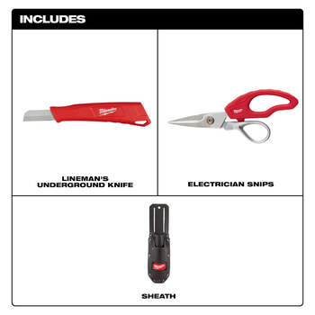 Milwaukee Leather Cable Splicer's Sheath Kit - 8.3 in Length - 2.3 in Wide - 48-22-8117