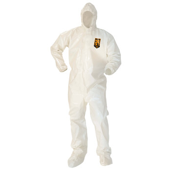 Kimberly-Clark Kleenguard Chemical-Resistant Coveralls A80 30948 - Size 5XL - White