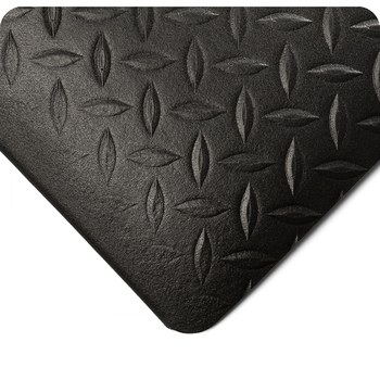 Picture of Wearwell Tuf Sponge 452 Black Vinyl Sponge Diamond-Plate Anti-Fatigue Mat (Main product image)