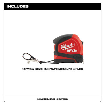 NEW Milwaukee 6 Ft. Keychain Tape Measure Nylon Coated Blade Measuring Tool