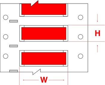 Picture of Brady Permasleeve Red Heat-Shrinkable Polyolefin Thermal Transfer 2HX-1000-2-RD-J Die-Cut Thermal Transfer Printer Sleeve (Main product image)