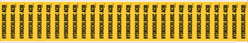 Picture of Brady Yellow on Black Vinyl 91938 Self-Adhesive Pipe Marker (Main product image)