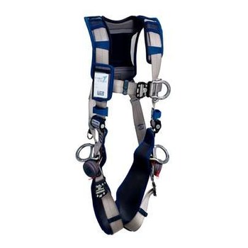 Picture of DBI-SALA ExoFit STRATA 1112512 Grey, Blue Large Vest-Style Shoulder, Back, Leg Padding Body Harness (Main product image)