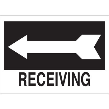 Picture of Brady B-401 High Impact Polystyrene Rectangle Black English Traffic Control Sign part number 22470 (Main product image)