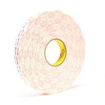 3M 4952 White VHB Tape - 1 in Width x 36 yd Length - 45 mil Thick