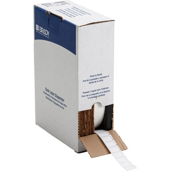 Picture of Brady White Nylon Thermal Transfer BM71-11-499 Die-Cut Thermal Transfer Printer Label Roll (Main product image)