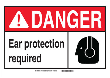 Picture of Brady B-401 High Impact Polystyrene Rectangle PPE Sign part number 119967 (Main product image)