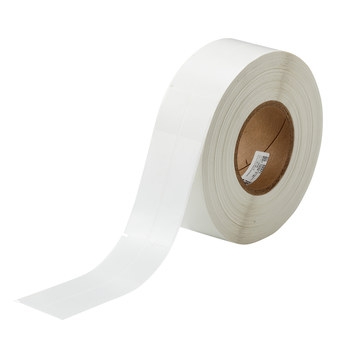 Picture of Brady Clear / White Self-Laminating Polyester Thermal Transfer THT-139-461-2 Die-Cut Thermal Transfer Printer Label Roll (Main product image)