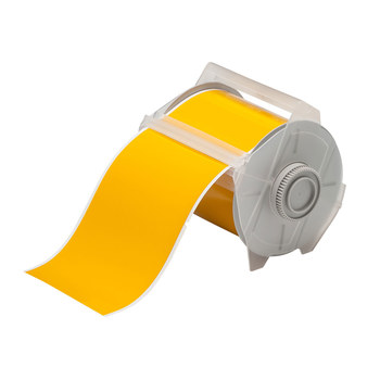 Picture of Brady Yellow Self-Laminating Indoor / Outdoor Vinyl Thermal Transfer 121556 Continuous Thermal Transfer Printer Label Roll (Main product image)