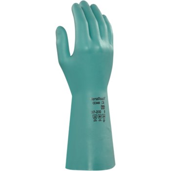 Ansell AlphaTec 37-200 Green 10 Unsupported Chemical-Resistant Glove - 12.6 in Length - 8 mil Thick - 07649011705