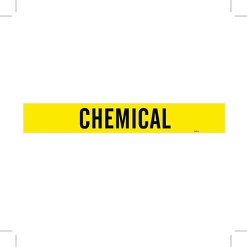 Picture of Brady Black on Yellow Vinyl 7042-1 Self-Adhesive Pipe Marker (Main product image)