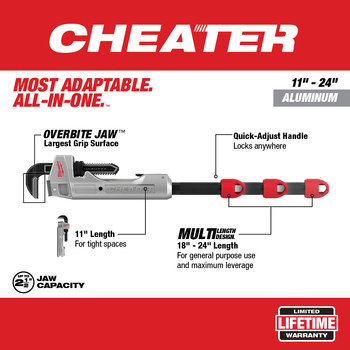 Milwaukee 48-22-7318 Pipe Wrench - Steel - 17.13 in