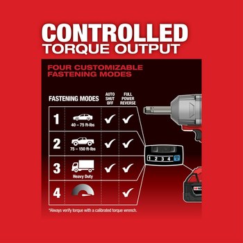 Milwaukee M18 FUEL ONE-KEY Impact Wrench Kit 2769-22R - M18 REDLITHIUM Battery - 1100 ft/lb Max