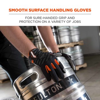 Orange Sure-Grip Work Gloves