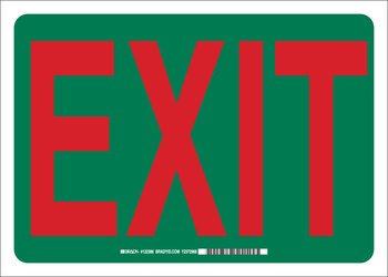 Picture of Brady B-555 Aluminum English Exit Sign part number 122386 (Main product image)