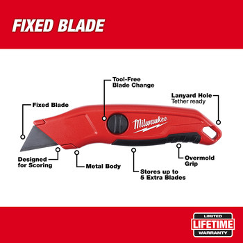 Milwaukee 48-22-1513 Utility Knife - Steel - 6.45 in - 53446