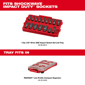 Milwaukee SHOCKWAVE Impact Duty 1.614 in Socket Tray 49-66-6830 - Plastic
