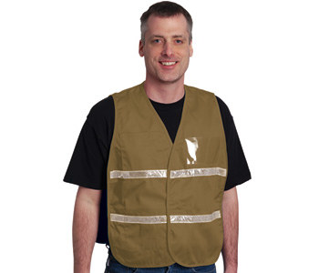 Picture of PIP 300-2506 Tan 2XL/3XL Cotton/Polyester Solid High-Visibility Vest (Main product image)