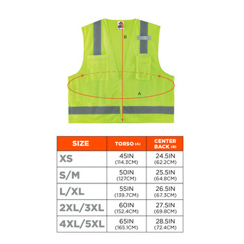 Ergodyne Glowear High-Visibility Vest 8249Z 24025 - Size Large/XL - High-Visibility Lime