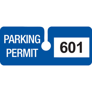 Picture of Brady 96285 Blue Vinyl Pre-Printed Vehicle Hang Tag (Main product image)