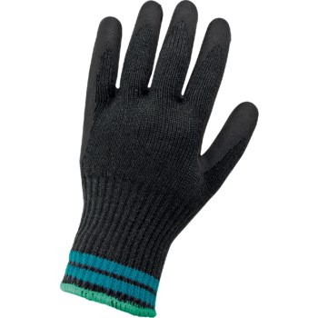 Global Glove Samurai Glove 355KV Black Large Cut-Resistant Gloves - ANSI A6 Cut Resistance - Rubber Palm & Fingers Coating - 355KV-9(L)